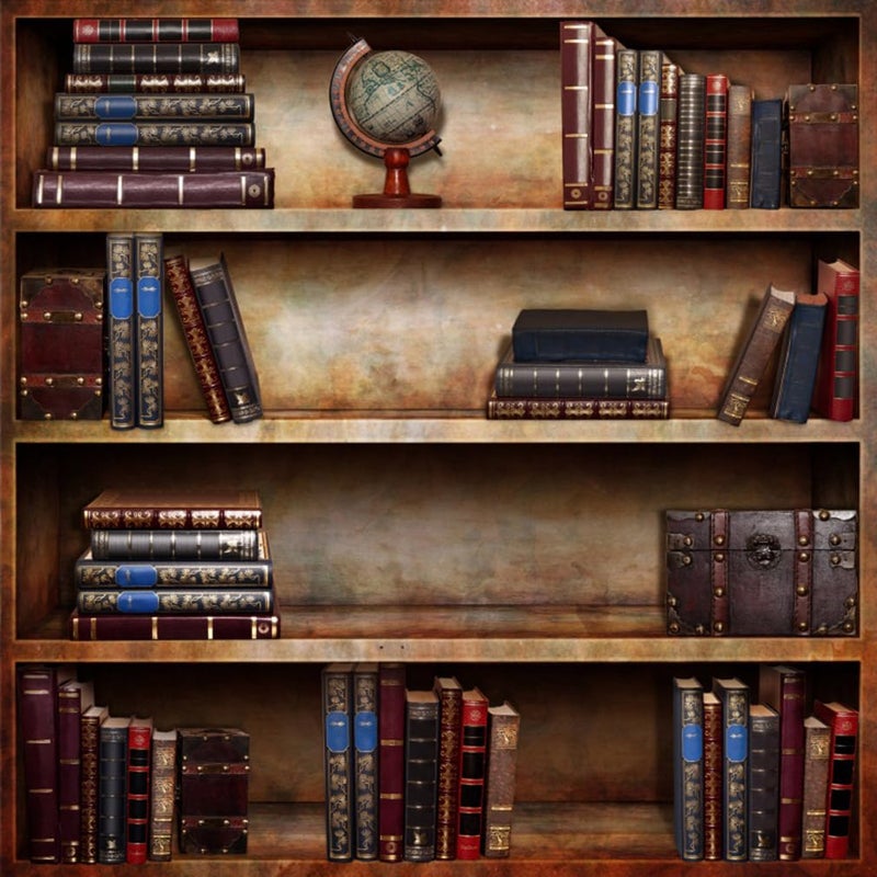 AOFOTO 6x6ft Retro Bookcase Backdrop Vintage Bookshelf Photography Background Magic Books Kid Boy Adult Man Girl Artistic Portrait Nostalgia Photo Shoot Props Video Drop Vinyl Wallpaper - Image 2